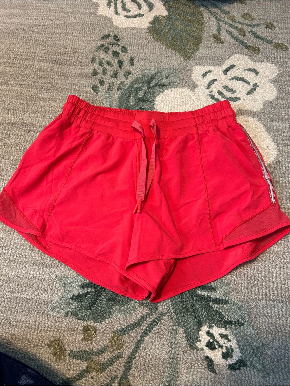 lululemon athletica Bright Red Running Shorts with Drawstring